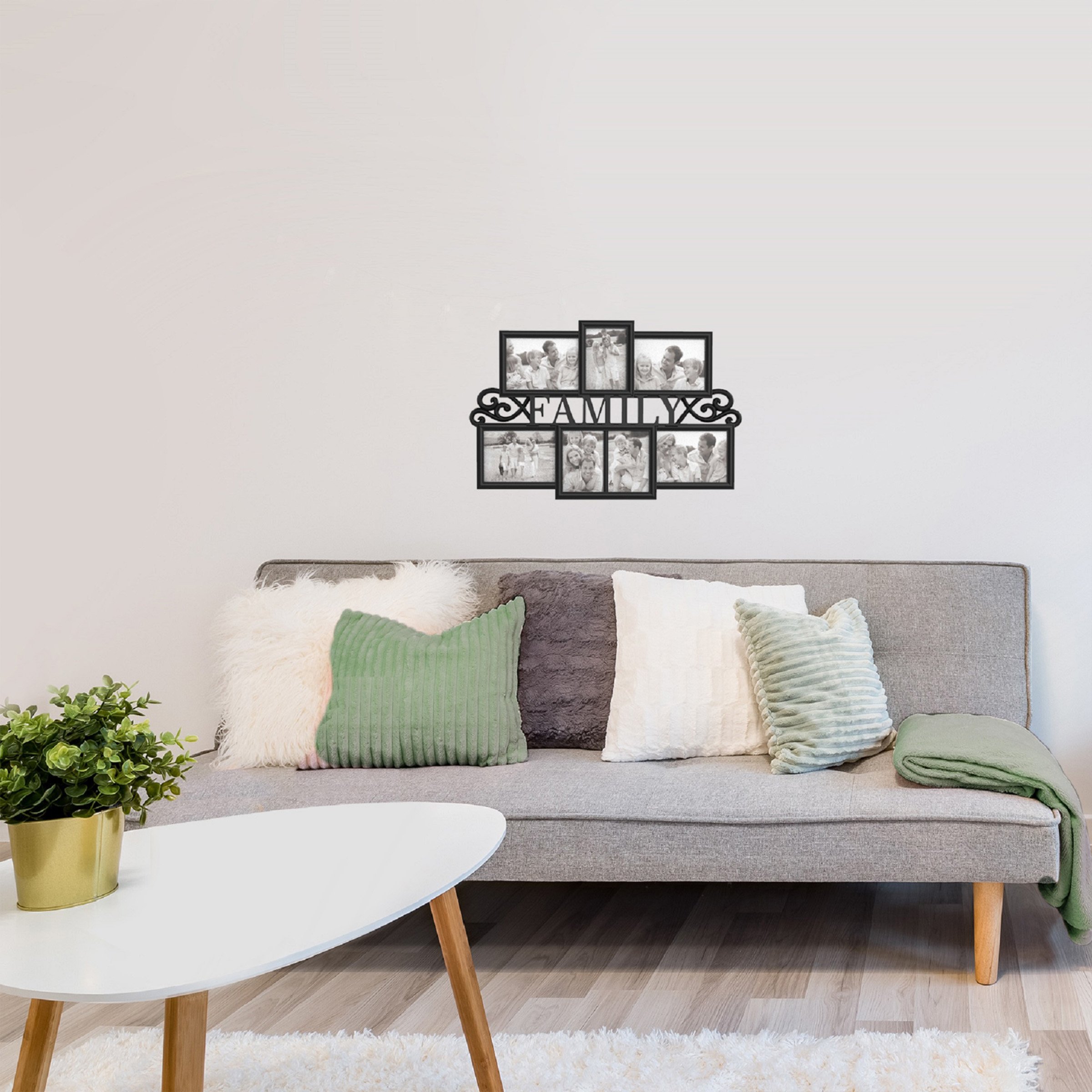 イマン コラージュフレーム イケア IKEA コラージュフレーム 写真4枚用 ブラック 黒 21x41cm